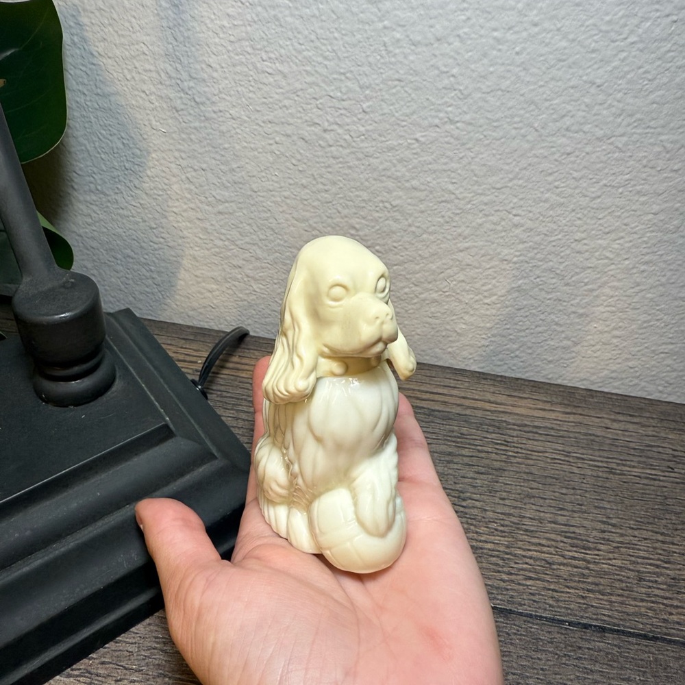 Avon Milk Glass Dog Cologne Bottle